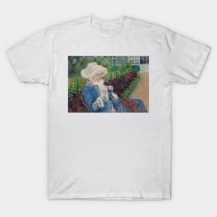 Lydia Crocheting in the Garden at Marly by Mary Cassatt T-Shirt